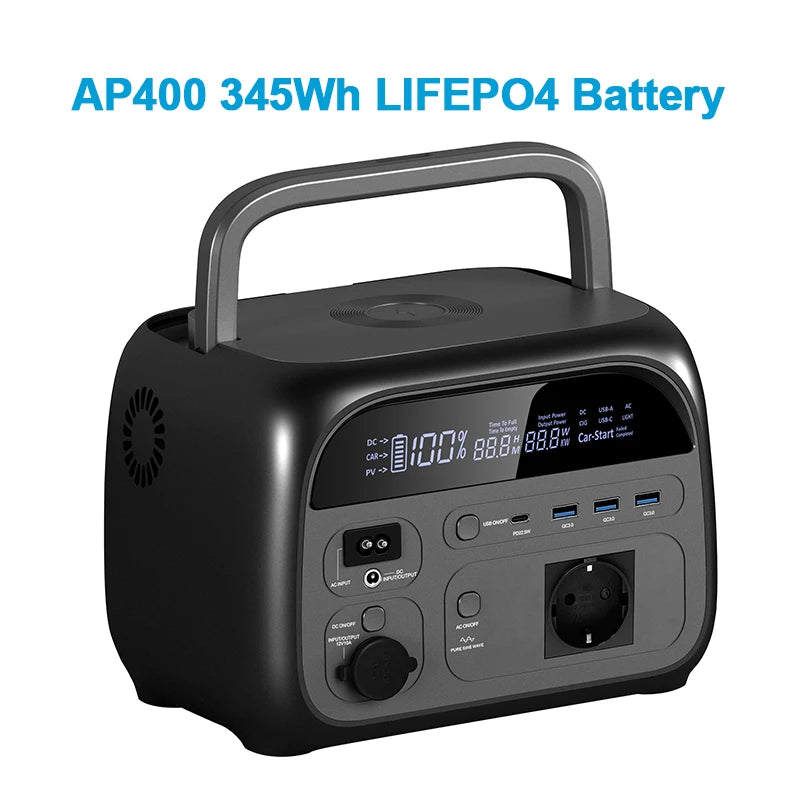 CTOLITY 500W 1800W Portable Power Station Lifepo4 Battery AC Solar Generator Pure Sine Wave Emergency Energy Storage Supply