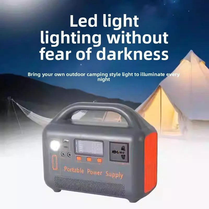 400W Portable Power Station Solar Generator 192Wh LiFePo4 Battery220V Energy Power Plant for Camping RV with Solar Panel Charger
