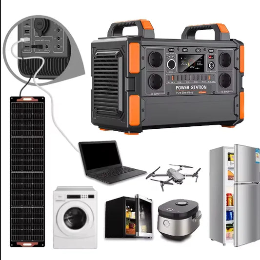 1000W Portable Power Station 1048Wh, 220V All In One Lithium Battery Generator for RV Camping Home Emergency Mobile Power Supply