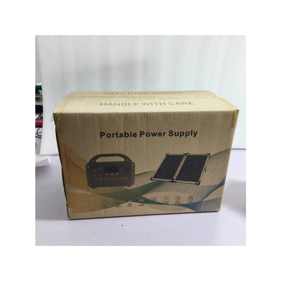 500W Portable Power Station 220V 384Wh Power Bank LiFePO4 Solar Generator For Outdoor Camping Power Supply Home Energy Storage