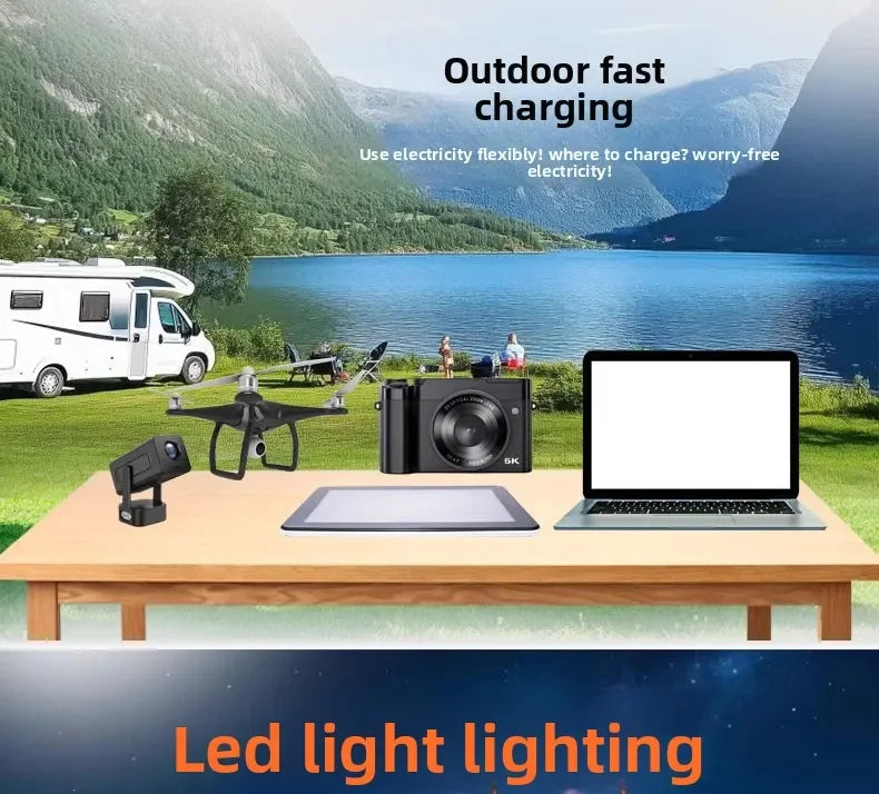 500W portable power station, solar generator 220V 384Wh 30Ah large capacity mobile power supply LiFePO4 emergency power supply